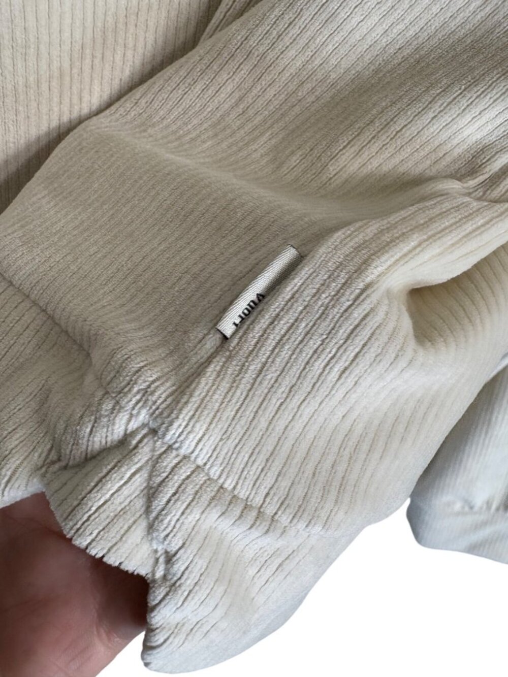Vuori Haven Hoodie Bone Ribbed Cropped-sz Medium - Picture 5 of 11
